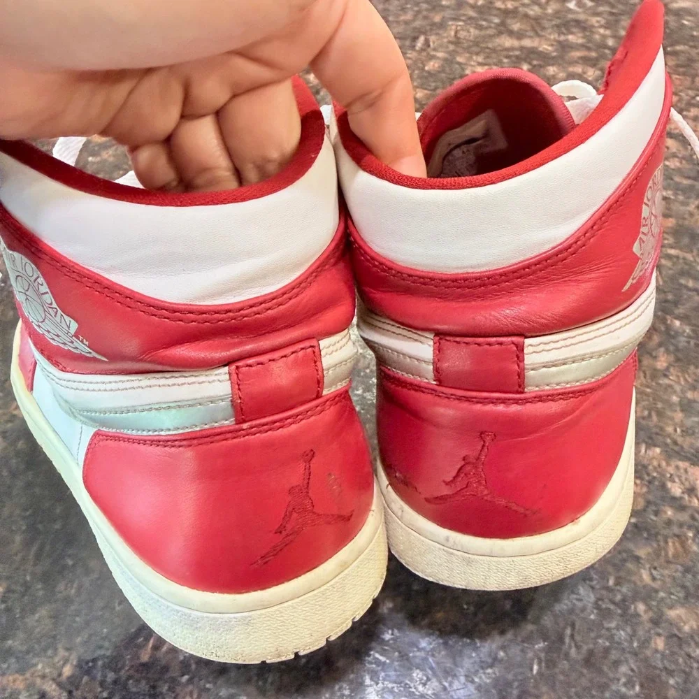 Nike Air Jordan 1 Retro High Nouveau Gym Red Silver 332550-602 Mens‎ 10.5